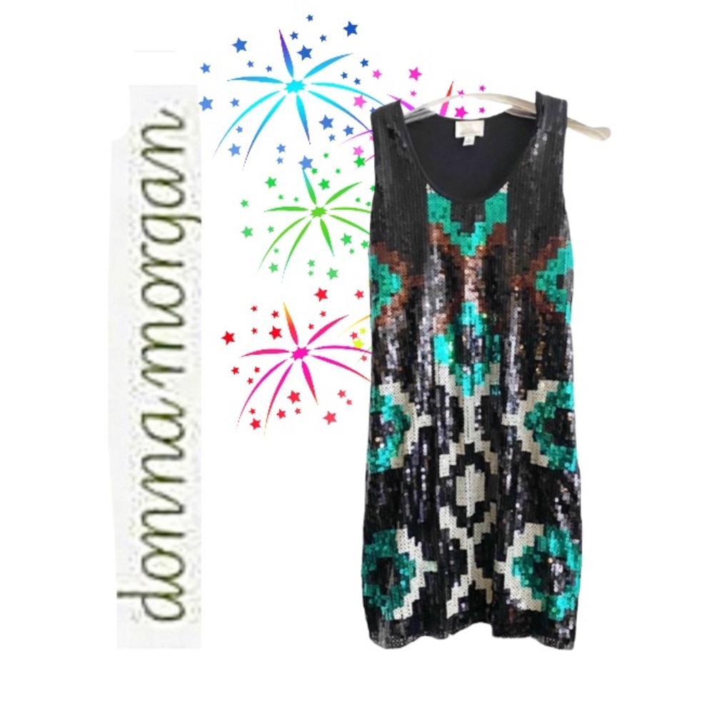 NEW!!! Donna Morgan Dress  Multicolor Sequins perfect for any special occasion